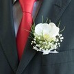 WHITE ORCHID GROOM BOUTONNIERE 2